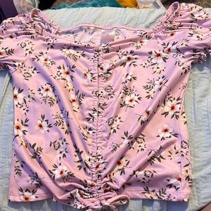 Cute pink shirt with flowers
